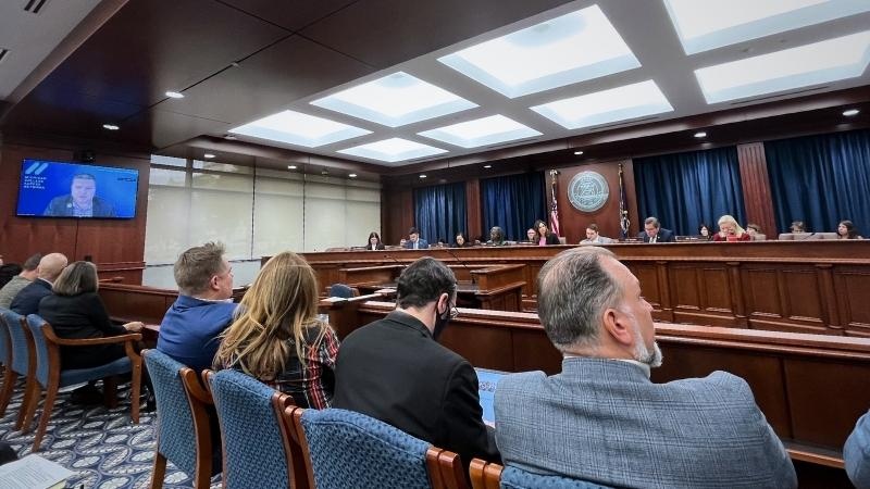 Image of Michigan Senate Committee in session.