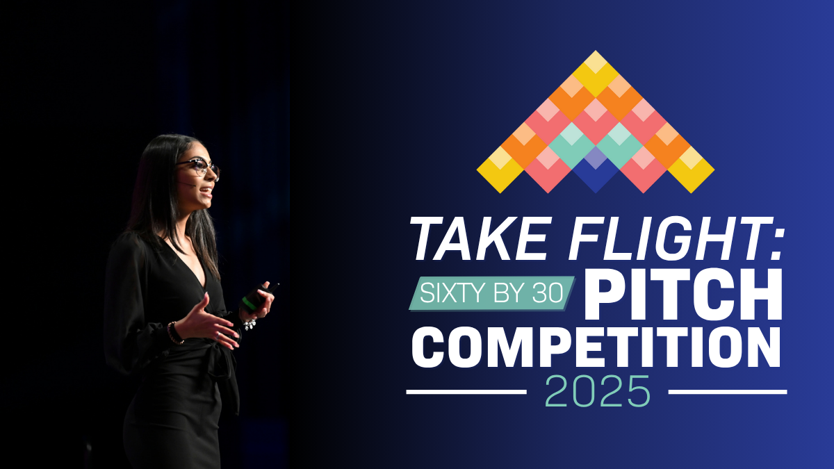 Aurora Lemieux-McKissic pictured left. Take Flight: Sixty by 30 Pitch Competition 2025